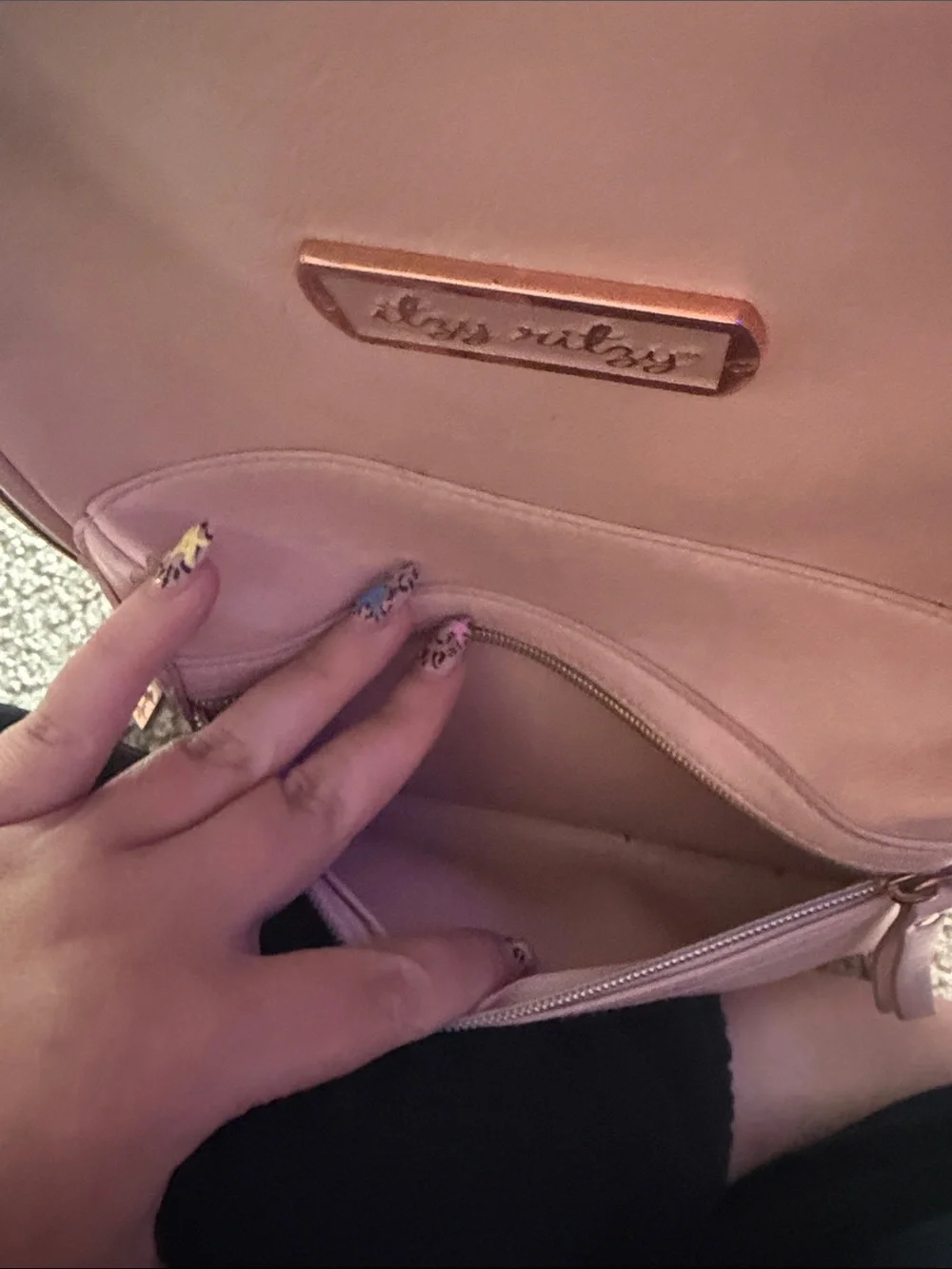 Itzy Ritzy Mini Boss Bag— Blush Pink Leather PLAY CONDITION